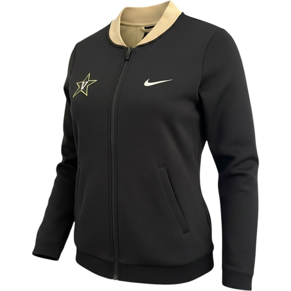 Nike Dri-Fit Vanderbilt Commodores Black Gold Zip Jacket‎ Women's Small S